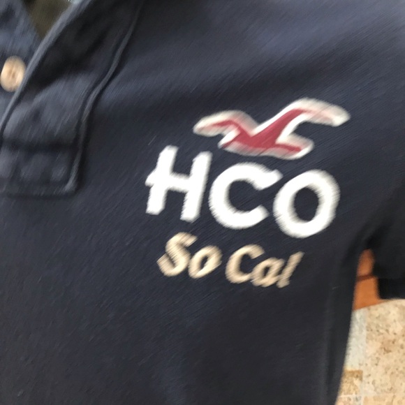 Hollister Signature Blue Polo Shirt M - Picture 2 of 3